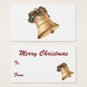 ビンテージクリスマスゴールデンベルズシーズンの挨拶 (正面&裏面)