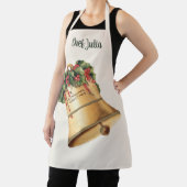 ビンテージクリスマスゴールデンベルズシーズンの挨拶 エプロン (インサイチュ)