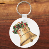 ビンテージクリスマスゴールデンベルズシーズンの挨拶 キーホルダー (裏面)