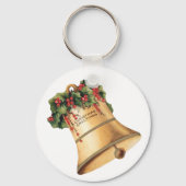 ビンテージクリスマスゴールデンベルズシーズンの挨拶 キーホルダー (裏面)