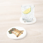 ビンテージクリスマスゴールデンベルズシーズンの挨拶 コースター (側面)