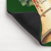 ビンテージクリスマスゴールデンベルズシーズンの挨拶 マウスパッド (コーナー)