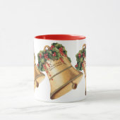 ビンテージクリスマスゴールデンベルズシーズンの挨拶 マグカップ (中央)