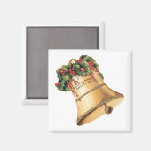 ビンテージクリスマスゴールデンベルズシーズンの挨拶 マグネット (正面/裏面)