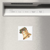 ビンテージクリスマスゴールデンベルズシーズンの挨拶 マグネット (インサイチュ (食洗機))