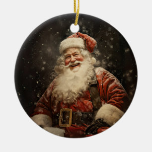 ビンテージクリスマスサすてきンタクラウスホリデイ セラミックオーナメント