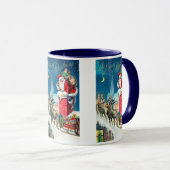 ビンテージクリスマスサビクトリアンンタクラウスオンチムニー マグカップ (正面右)