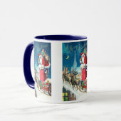ビンテージクリスマスサビクトリアンンタクラウスオンチムニー マグカップ (正面左)