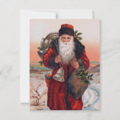 ビンテージクリスマスサンタアド気持ち ノートカード (正面)