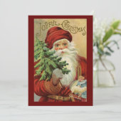 ビンテージクリスマスサンタクロスホリデーカード シーズンカード (スタンド正面)
