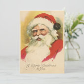 ビンテージクリスマスサンタクロスホリデーカード シーズンカード (スタンド正面)