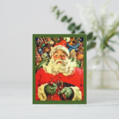 ビンテージクリスマスサンタクロスホリデーカード シーズンカード (スタンド正面)