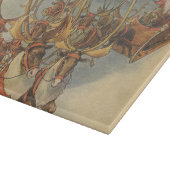 ビンテージクリスマスサンタクロースそりトナカイ カッティングボード (角)