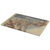 ビンテージクリスマスサンタクロースそりトナカイ カッティングボード (角)