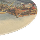 ビンテージクリスマスサンタクロースそりトナカイ カッティングボード (角)