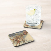 ビンテージクリスマスサンタクロースそりトナカイ コースター (右側)