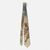 ビンテージクリスマスサンタクロースそりトナカイ ネクタイ (裏面)