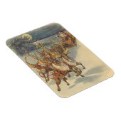 ビンテージクリスマスサンタクロースそりトナカイ マグネット (右側)