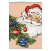 ビンテージクリスマスサンタクロースとツリーオーナメント (正面)