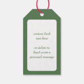 ビンテージクリスマスサンタクロースと子供のダンス ギフトタグ (裏面)