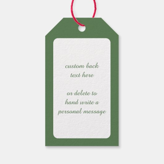 ビンテージクリスマスサンタクロースと子供のダンス ギフトタグ (裏面)