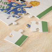 ビンテージクリスマスサンタクロースと子供のダンス ジグソーパズル (側面)