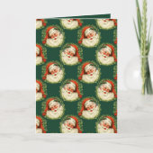 ビンテージクリスマスサンタクロース聖ニックホリデーカー カード (正面)