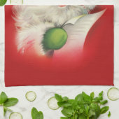 ビンテージクリスマスサンタクロース キッチンタオル (折り畳み)