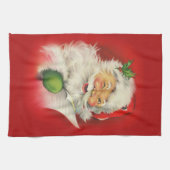 ビンテージクリスマスサンタクロース キッチンタオル (横)