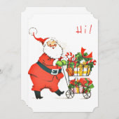 ビンテージクリスマスサンタクロース シーズンカード (正面/裏面)