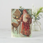 ビンテージクリスマスサンタクロース シーズンカード (スタンド正面)