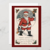 ビンテージクリスマスサンタクロース シーズンカード (正面/裏面)