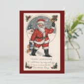 ビンテージクリスマスサンタクロース シーズンカード (スタンド正面)