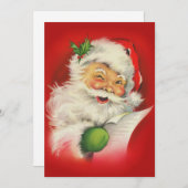 ビンテージクリスマスサンタクロース シーズンカード (正面/裏面)