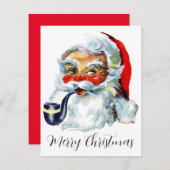 ビンテージクリスマスサンタクロース シーズンカード (正面/裏面)