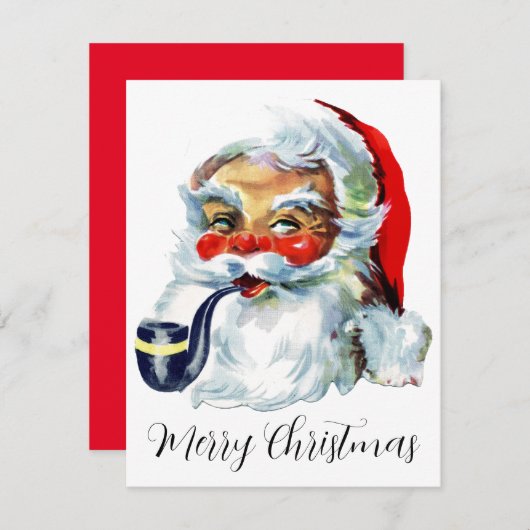 ビンテージクリスマスサンタクロース シーズンカード (正面/裏面)
