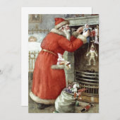 ビンテージクリスマスサンタクロース シーズンカード (正面/裏面)