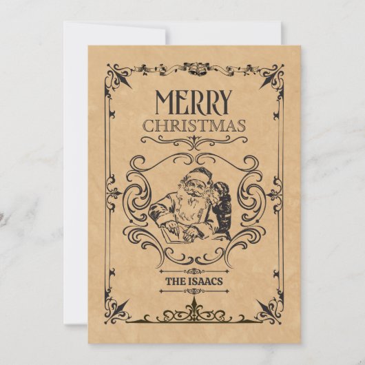 ビンテージクリスマスサンタクロース シーズンカード (正面)