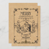 ビンテージクリスマスサンタクロース シーズンカード (正面/裏面)