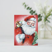 ビンテージクリスマスサンタクロース シーズンカード (スタンド正面)