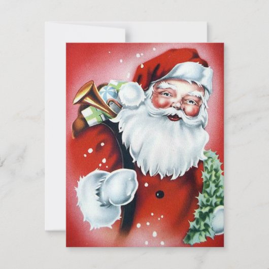 ビンテージクリスマスサンタクロース シーズンカード (正面)