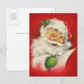 ビンテージクリスマスサンタクロース シーズンポストカード (正面/裏面)