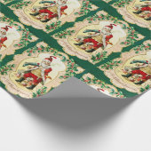 ビンテージクリスマスサンタクロース ラッピングペーパー (角)