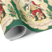 ビンテージクリスマスサンタクロース ラッピングペーパー (ロールコーナー)