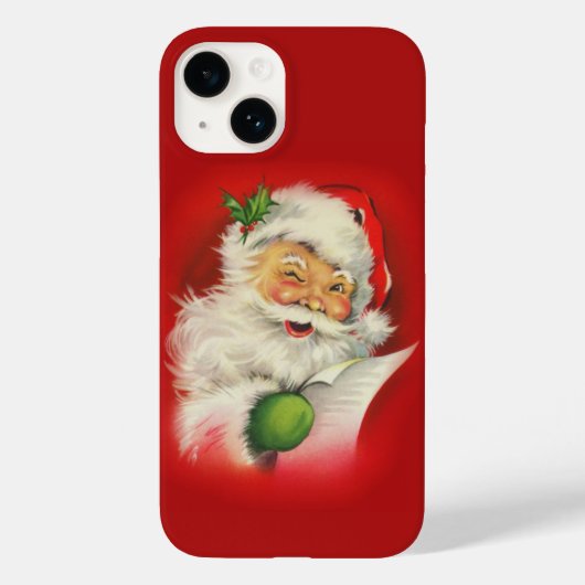 ビンテージクリスマスサンタクロース Case-Mate iPhoneケース (裏面)