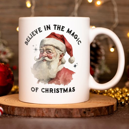ビンテージクリスマスサンタクロースMUG ツートーンマグカップ
