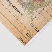 ビンテージクリスマスサンタクロースReindeerLibraryカード 薄葉紙 (詳細)