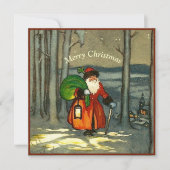 ビンテージクリスマスサンタフォトカード シーズンカード (正面)