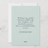 ビンテージクリスマスサンタブルー金ゴールド シーズンカード (裏面)