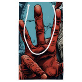 ビンテージクリスマスサンタヘビーメタルロックアンドロール スモールペーパーバッグ (裏面)